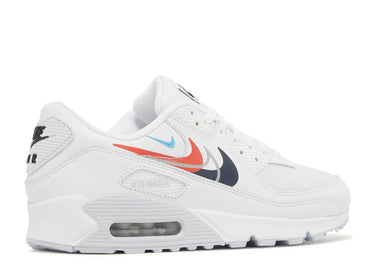 AIR MAX 90 'MULTI SWOOSH - WHITE BRIGHT CRIMSON'