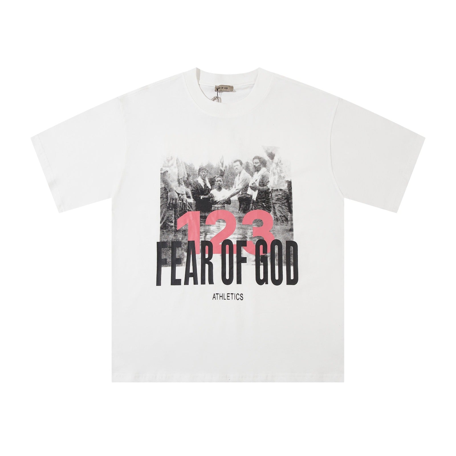 FEAR OF GOD X RRR123 ‘STOP RUNNING TEE WHITE’