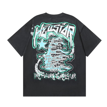 HELLSTAR FUTURA GREEN T-SHIRT TEE-BLACK