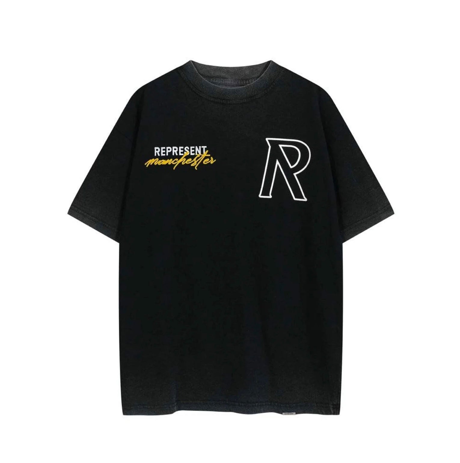 REPRESENT ‘MANCHESTER T-SHIRT IN BLACK’