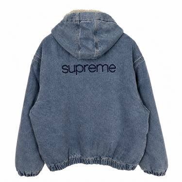 SUPREME FAUX SHEALIRG ‘BOMBER JACKE DENIM’