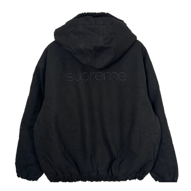 SUPREME FAUX SHEALIRG ‘BOMBER JACKE BLACK’