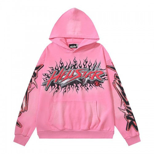 HELLSTAR ‘FUTURE FLAME HOODIE PINK’
