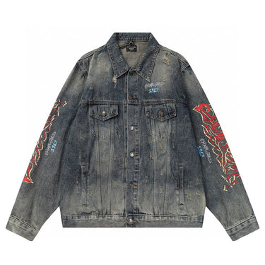 BALENCIAGA DISTRESSED DENIM JACKET
