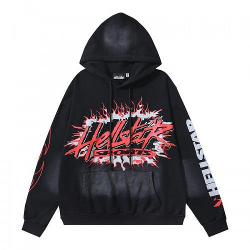 HELLSTAR ‘FUTURE FLAME HOODIE BLACK/RED’