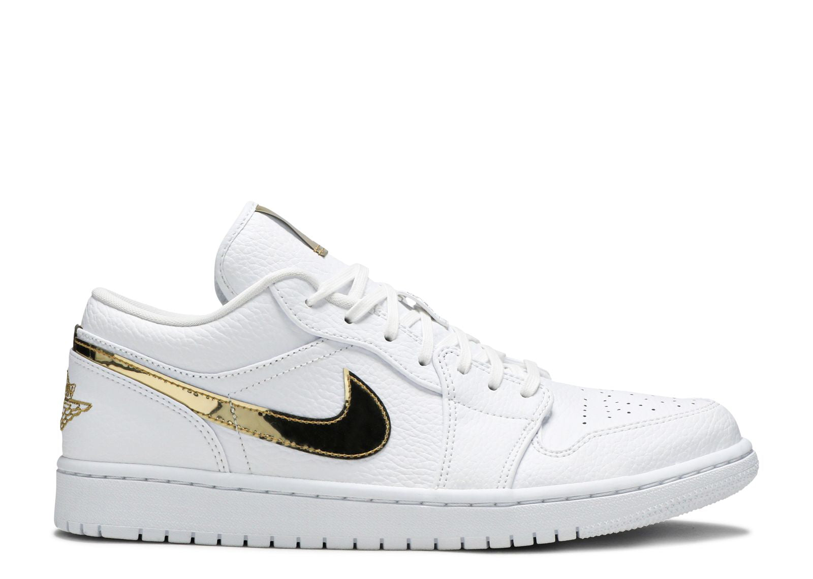 WMNS JORDAN 1 RETRO LOW 'WHITE METALLIC GOLD'