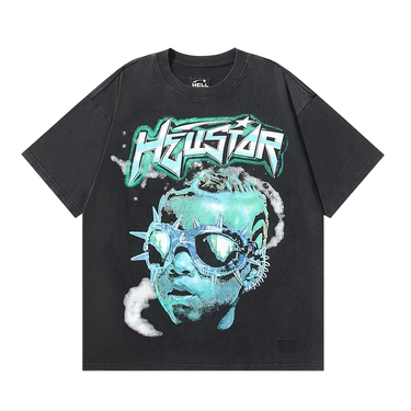 HELLSTAR FUTURA GREEN T-SHIRT TEE-BLACK