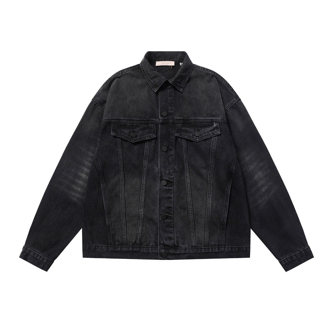 ESSENTIALS ‘BLACK FADED DENIM JACKET’