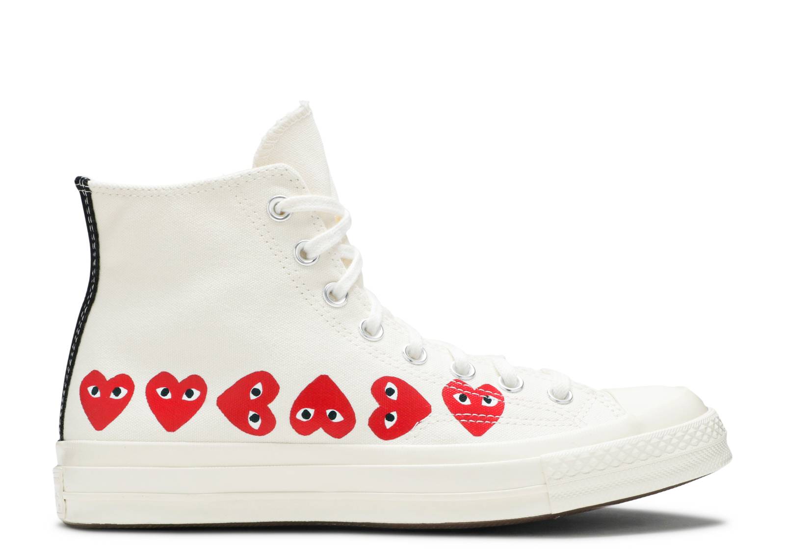 COMME DES GARÇONS PLAY X CHUCK 70 HI TOP 'MULTI HEART'